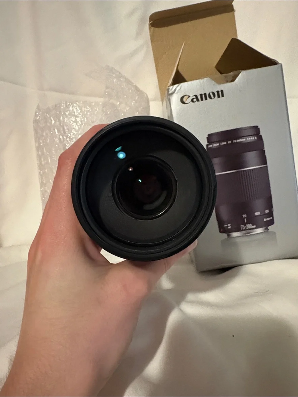 Canon Black Telephoto Zoom Lens Box - 75-300mm